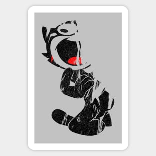 Felix The Cat / Original Faded Style Glitch Design Sticker